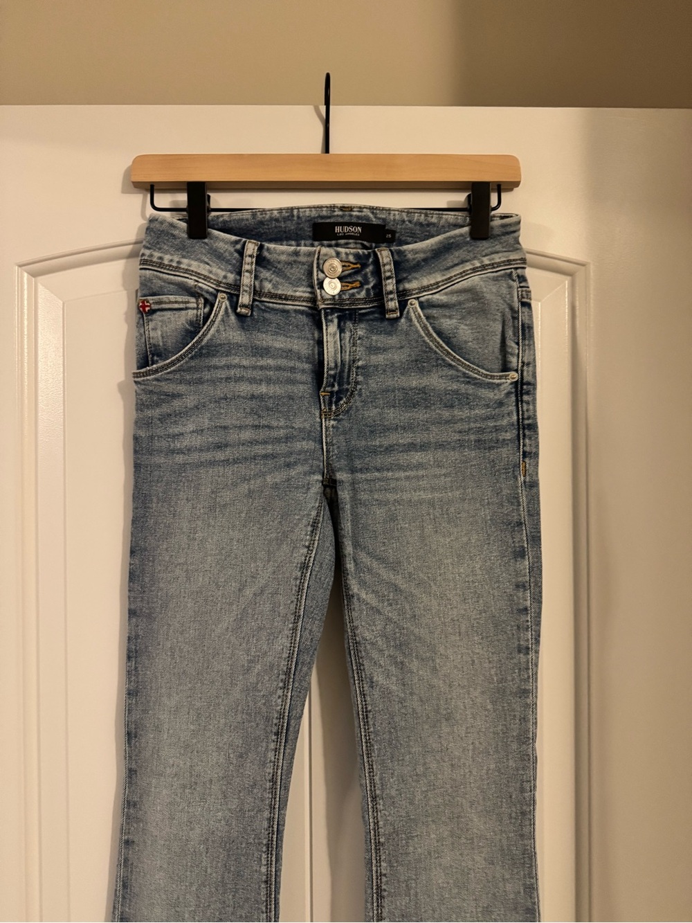 Hudson Jeans Light Blue High-Rise Flare Jeans - Picture 2 of 9